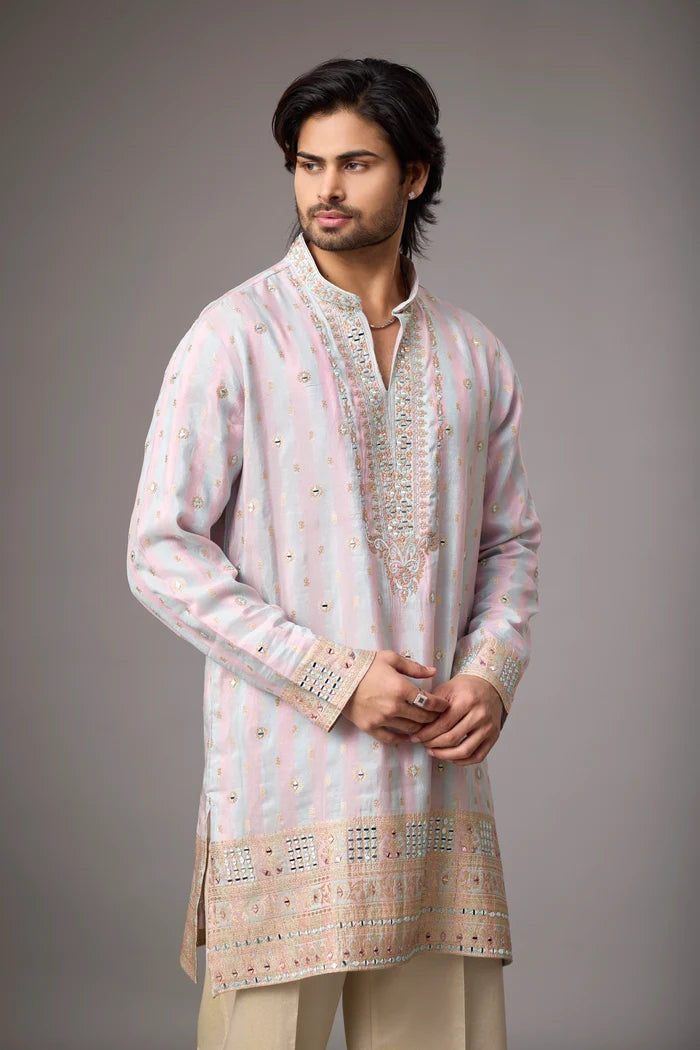 Buy Premium Zari Kurta Set for Men Online India | Mahavir NX