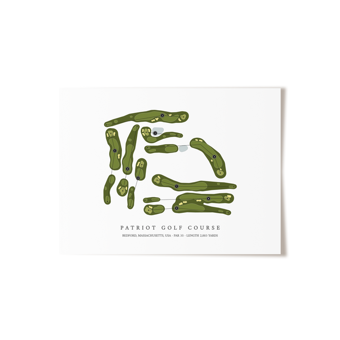 Patriot Golf Course | Golf Course Map | Unframed