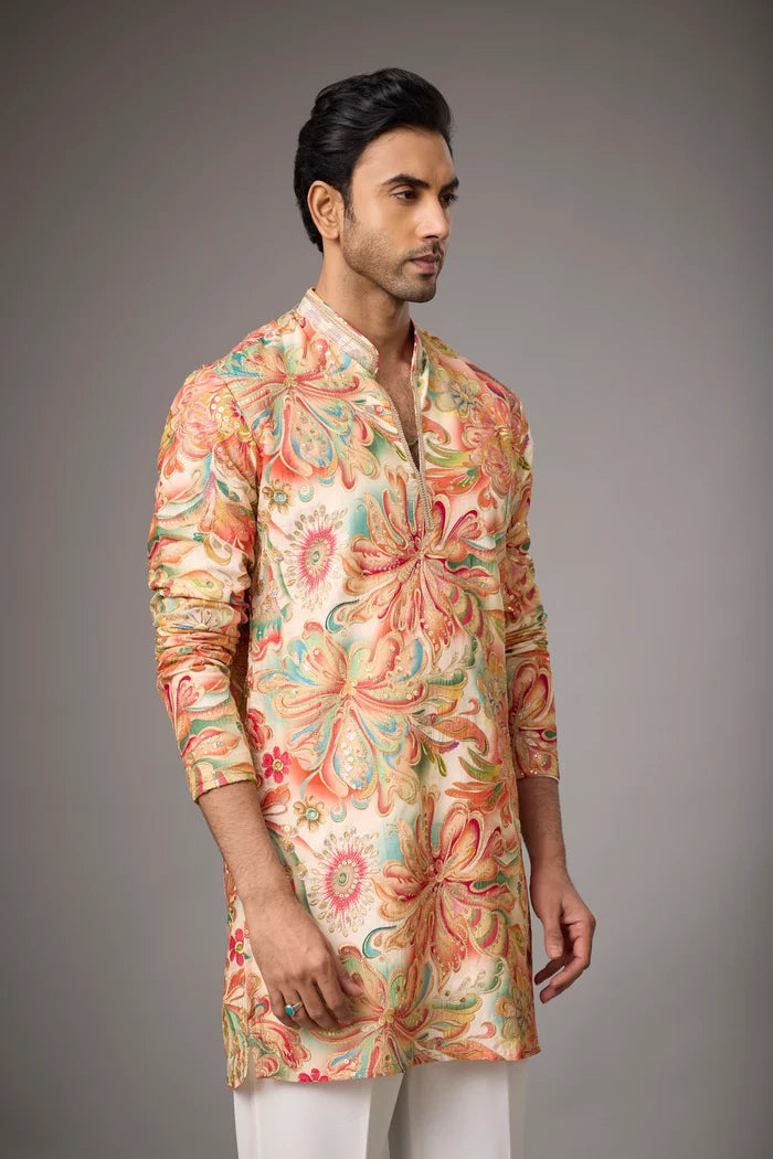 Buy Printed Kurta Set for Men Online India | Mahavir NX
