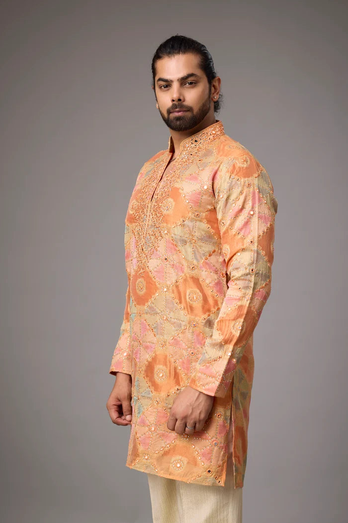 Buy Artisanal Embroidered Kurta Set for Men Online India | Mahavir NX