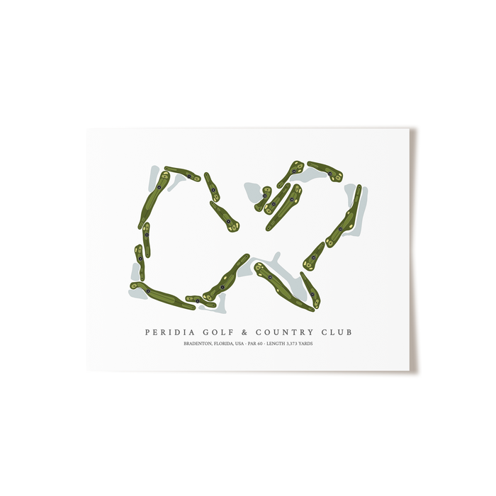 Peridia Golf & Country Club | Golf Course Map | Unframed