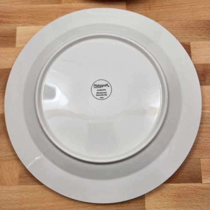Pfaltzgraff Charlotte 4 Piece Dinner Plate 10” 27cm White Tableware Dinnerware