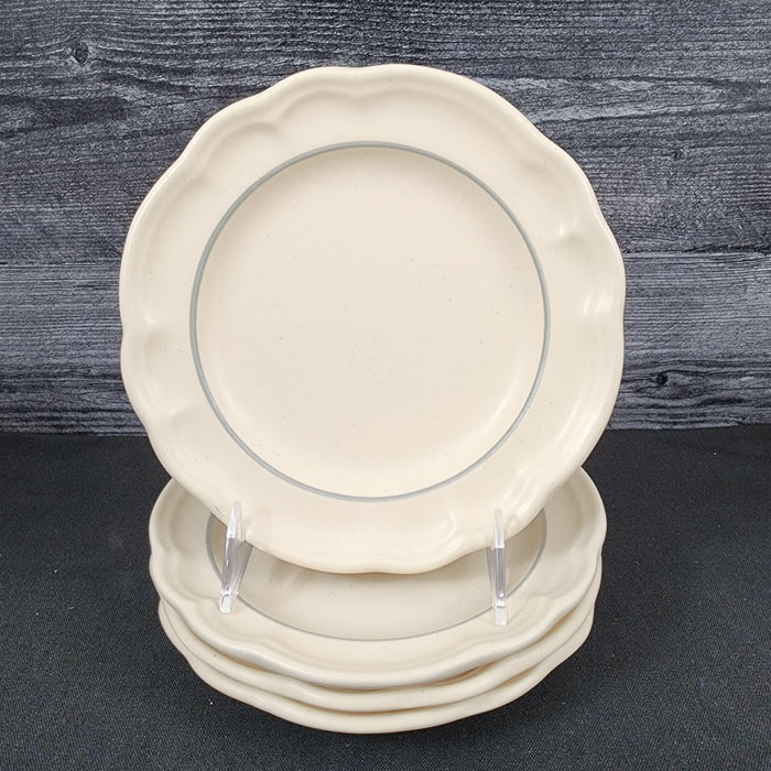 Pfaltzgraff Remembrance Set of 4 Salad Plate Pink Peach White Flowers Stoneware
