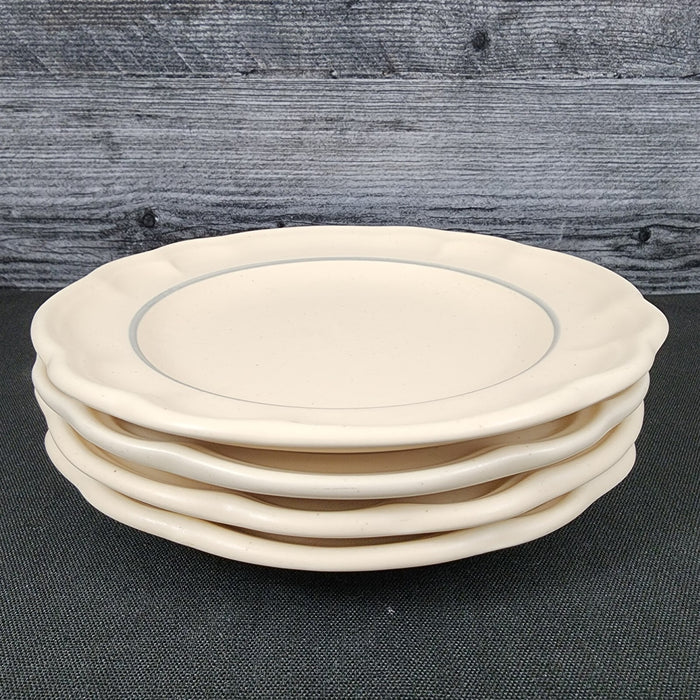 Pfaltzgraff Remembrance Set of 4 Salad Plate Pink Peach White Flowers Stoneware
