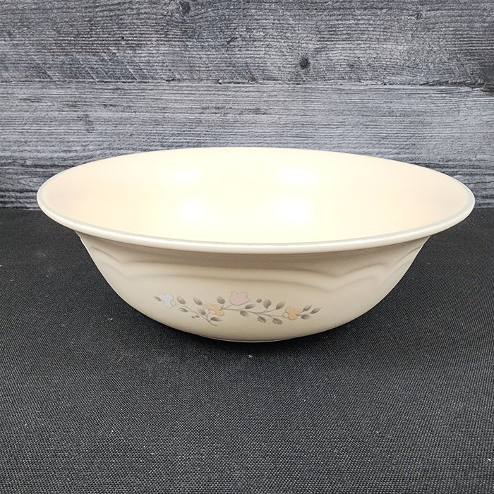 Pfaltzgraff Remembrance Vegetable Bowl Pink Peach White Flowers Stoneware Vtg