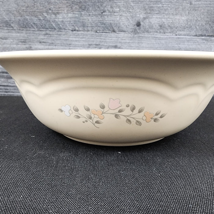 Pfaltzgraff Remembrance Vegetable Bowl Pink Peach White Flowers Stoneware Vtg