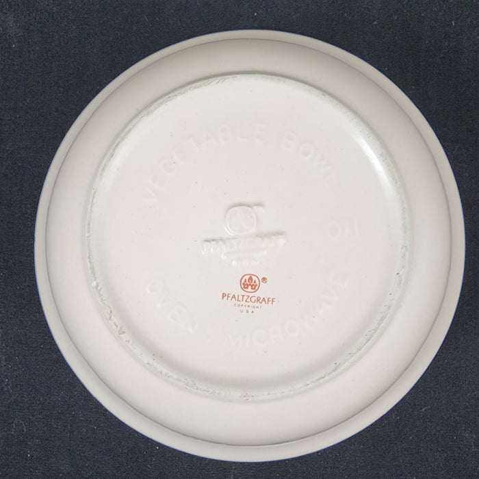 Pfaltzgraff Remembrance Vegetable Bowl Pink Peach White Flowers Stoneware Vtg