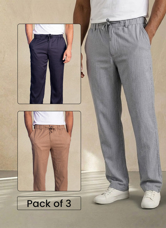 Pick Any 3 Jute Trousers Combo