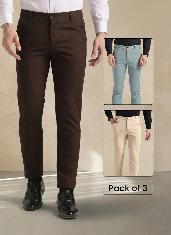 Pick Any 3 Soft Lycra Trousers combo