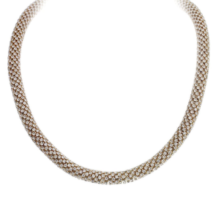 Picture Perfect Tube Necklace In Gold Rhinestone - Macoma Boutique315 Jewelry