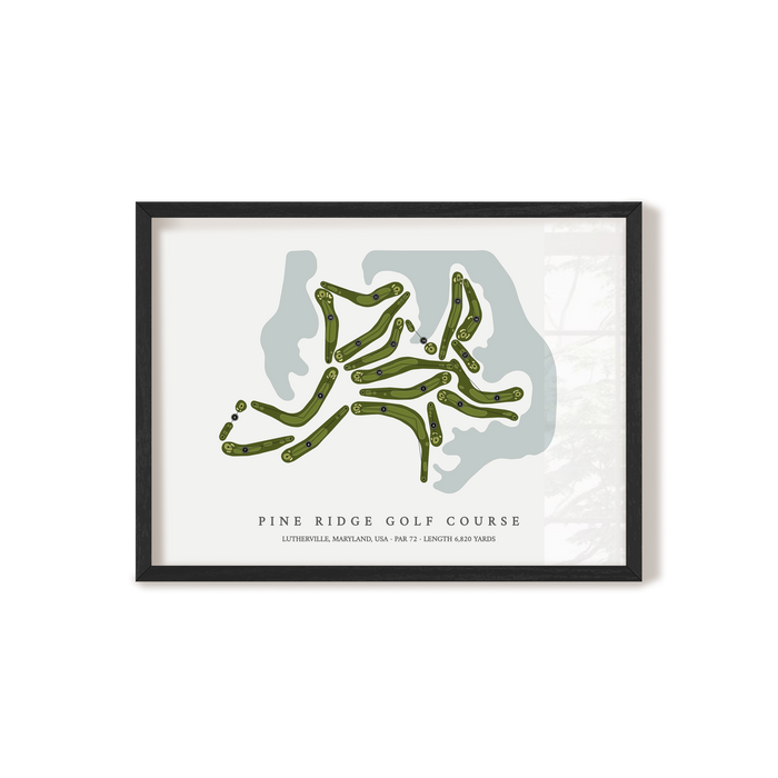 Pine Ridge Golf Course | Golf Course Map | Black Frame