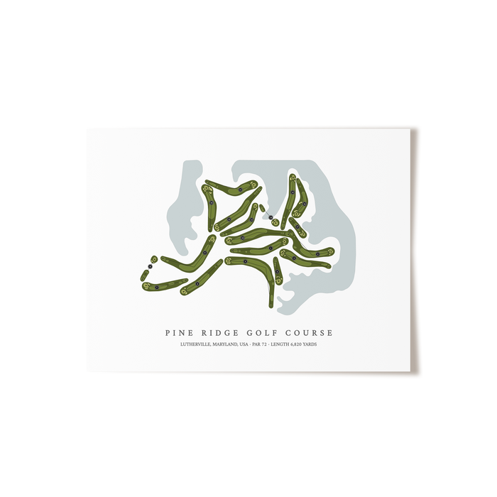 Pine Ridge Golf Course | Golf Course Map | Unframed