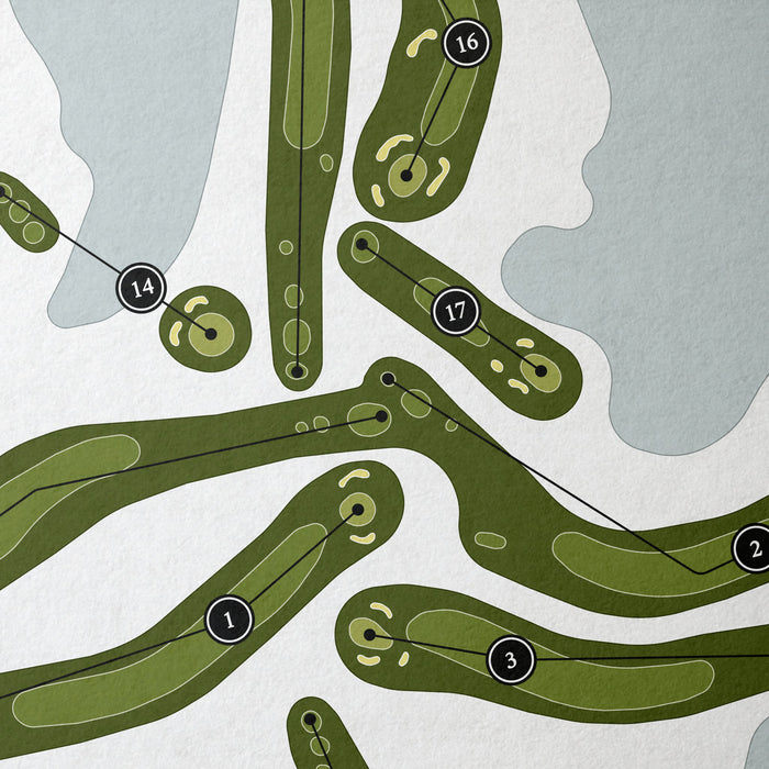 Pine Ridge Golf Course | Golf Course Map | Close Up