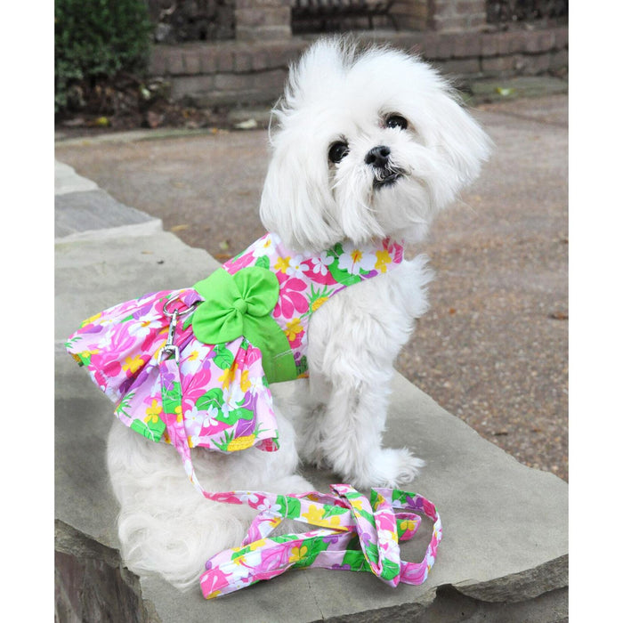 Pink Hawaiian Harness Dress & Leash