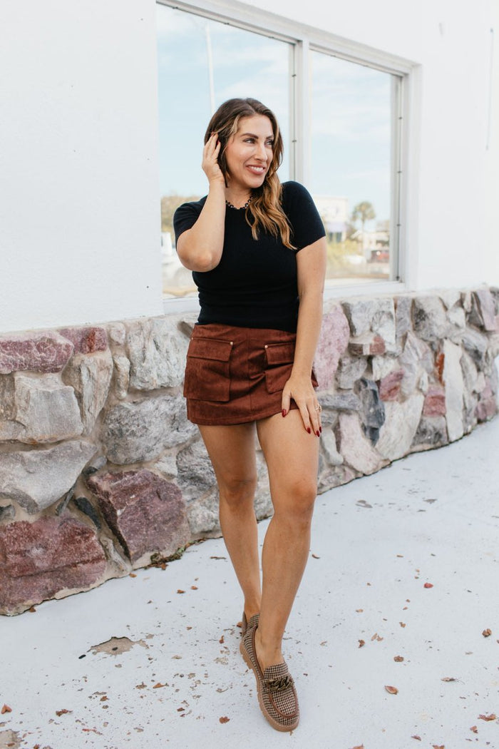 Pocket Perfect Suede Skirt - Macoma Boutique200 Skirts