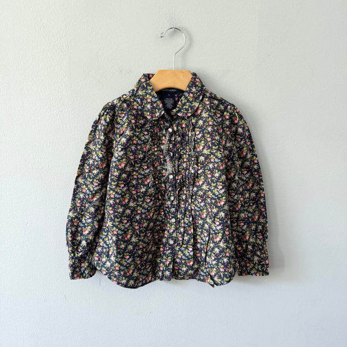 Polo Ralph Lauren	/ Black x rose girl dress shirt / 5Y