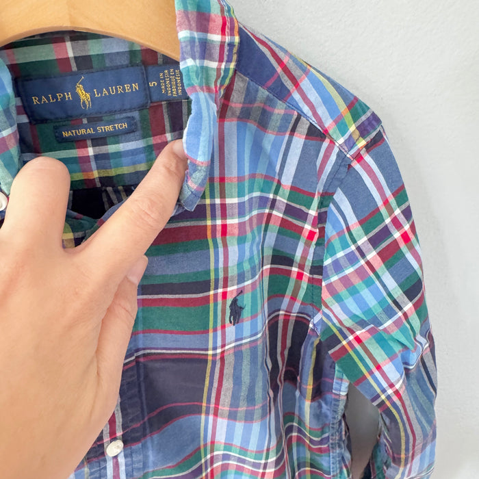 Polo Ralph Lauren	/ Blue checked shirt / 5Y