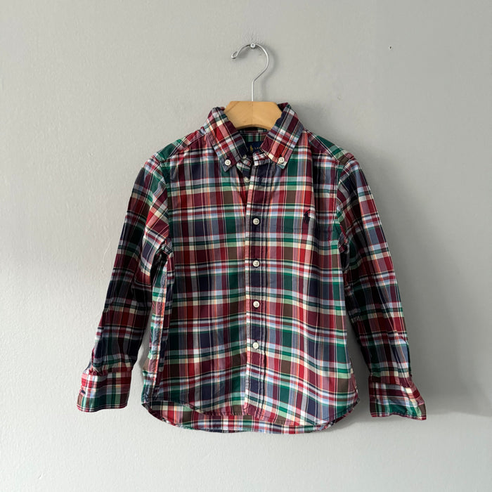 Polo Ralph Lauren / plaid dress shirt / 4Y