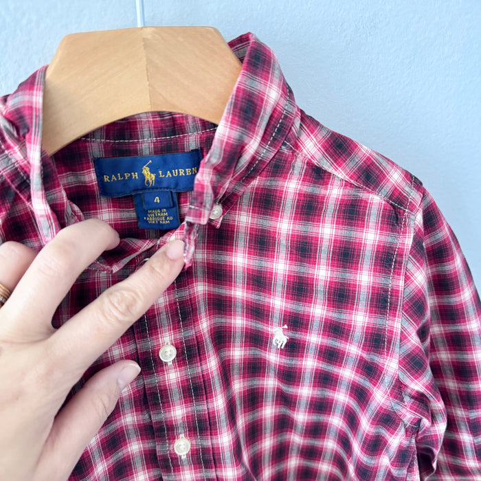 Polo Ralph Lauren / Red checked shirt / 4Y