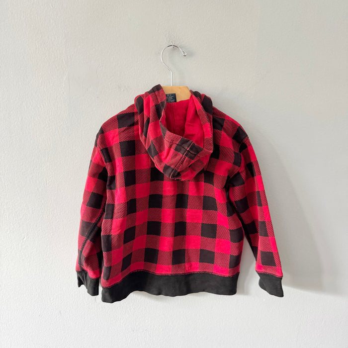 Polo Ralph Lauren / Red x black plaid zip up hoodie / 4T