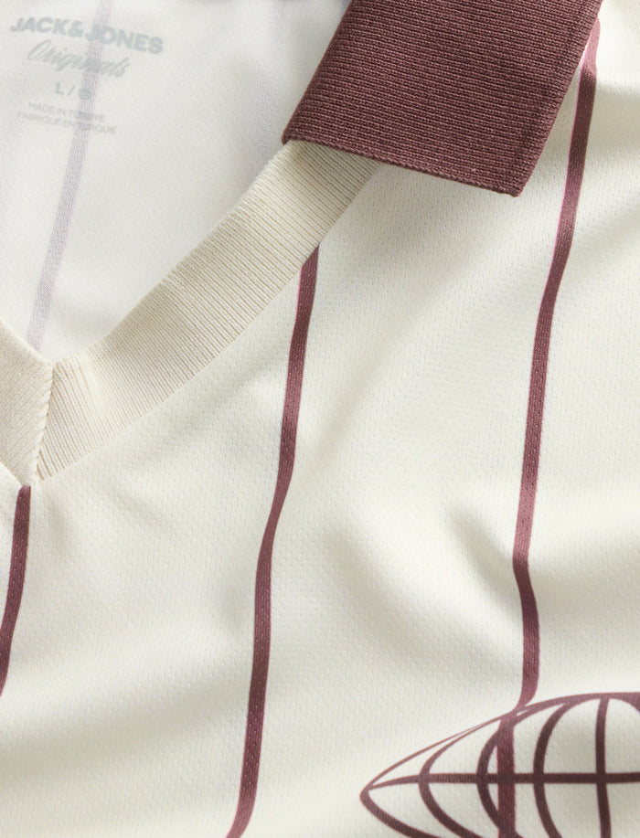 Polo rayé à manches courtes pour homme