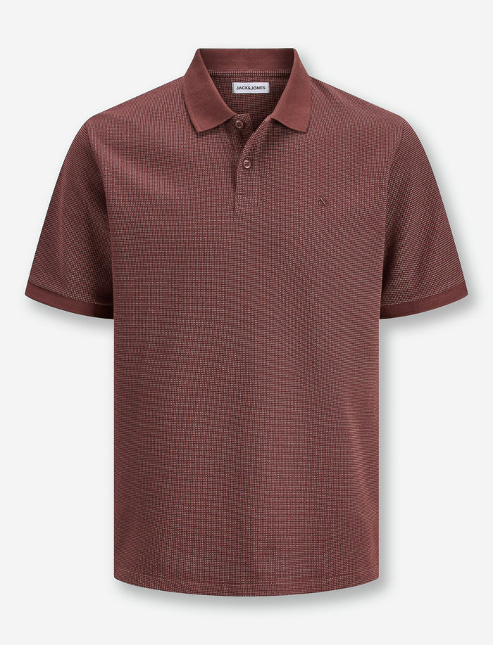 Polo texturé à manches courtes pour homme