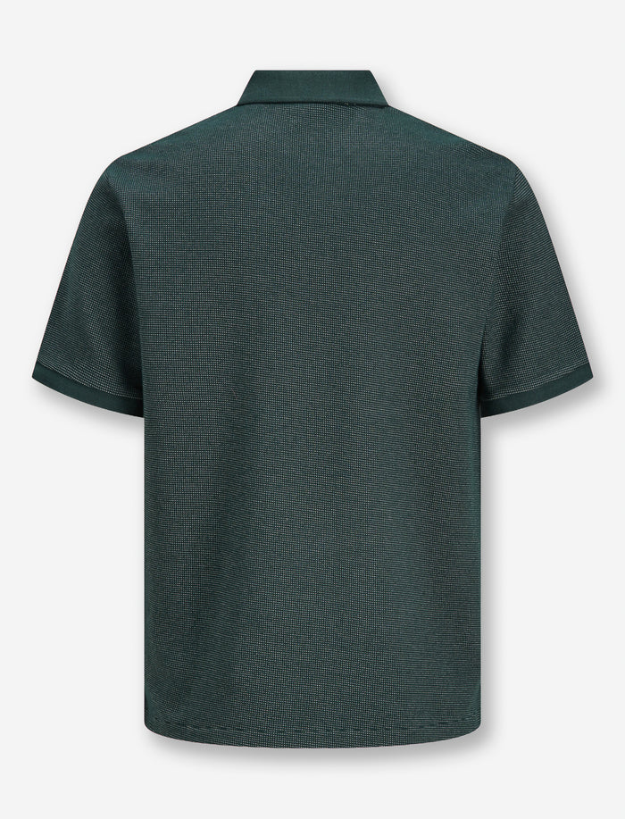Polo texturé à manches courtes pour homme
