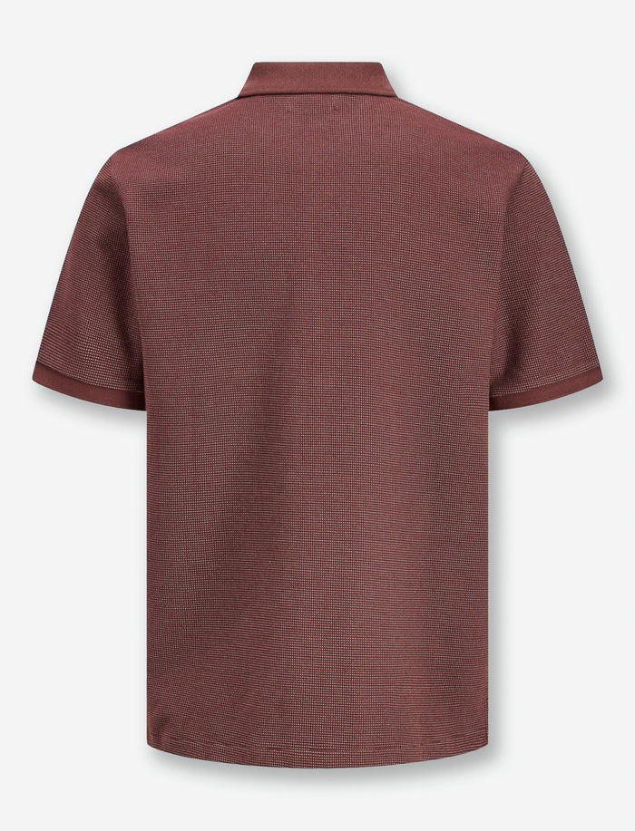 Polo texturé à manches courtes pour homme
