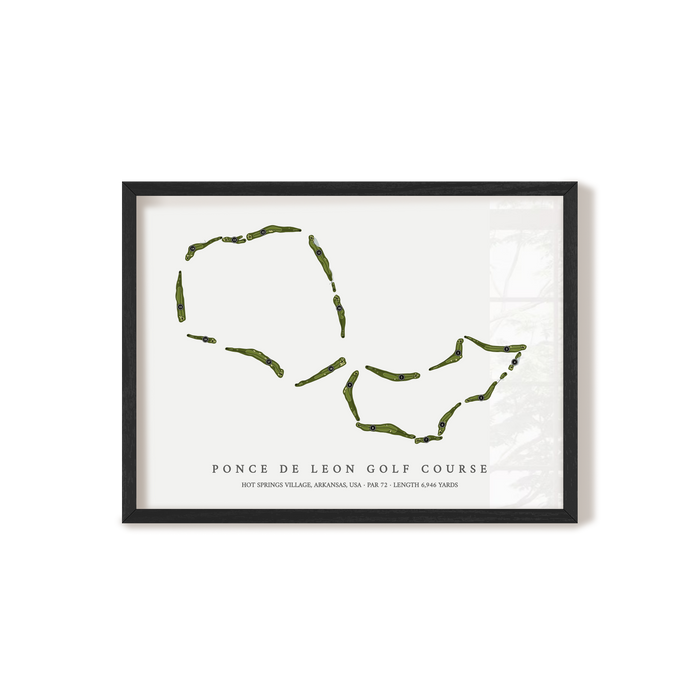 Ponce de Leon Golf Course | Golf Course Map | Black Frame