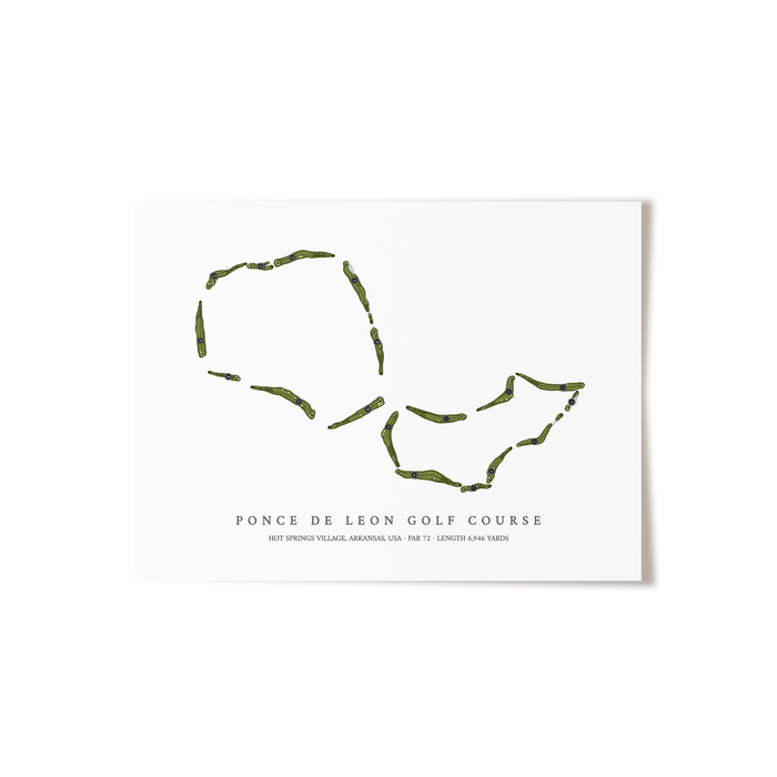 Ponce de Leon Golf Course | Golf Course Map | Unframed