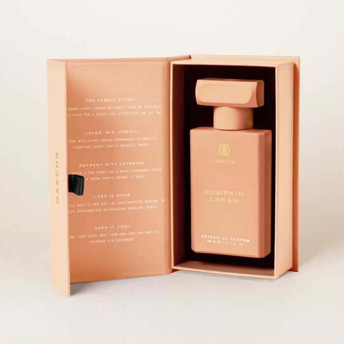 Pumpkin Cream Extrait de Parfum bottle in its open gift box