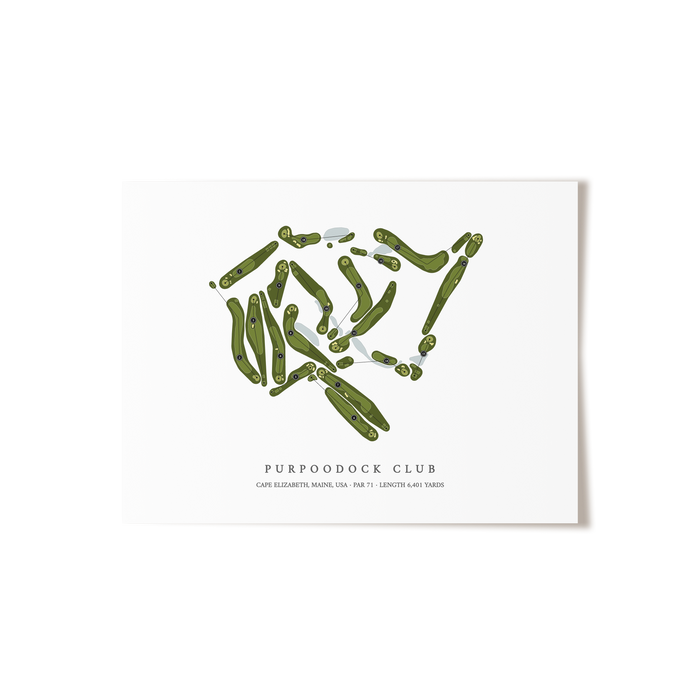 Purpoodock Club | Golf Course Map | Unframed