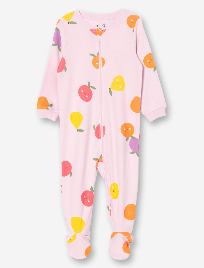 Pyjama 1 pièce en tricot imprimé pour bébé fille