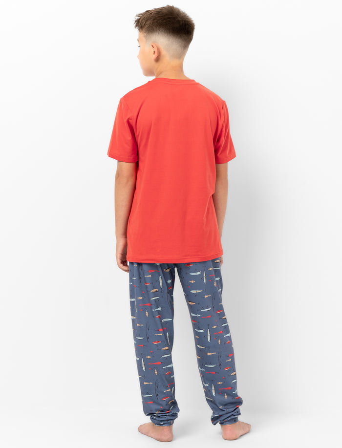 Pyjama 2 pièces imprimé à l’avant à manches courtes pour garçon