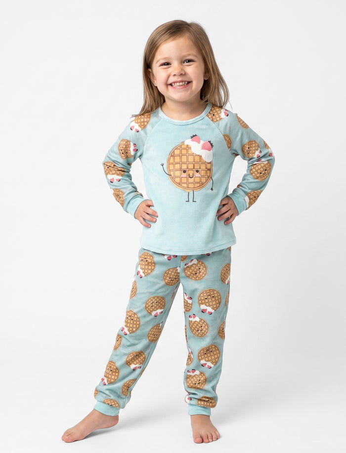Pyjama 2 pièces imprimé à manches longues pour fille