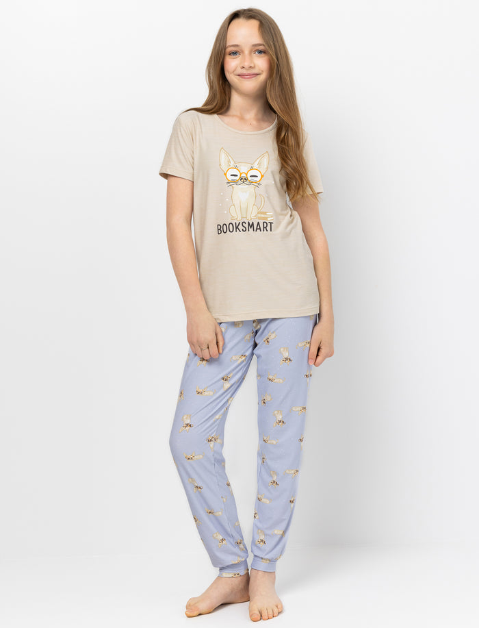 Pyjama 2 pièces imprimé pour ado fille