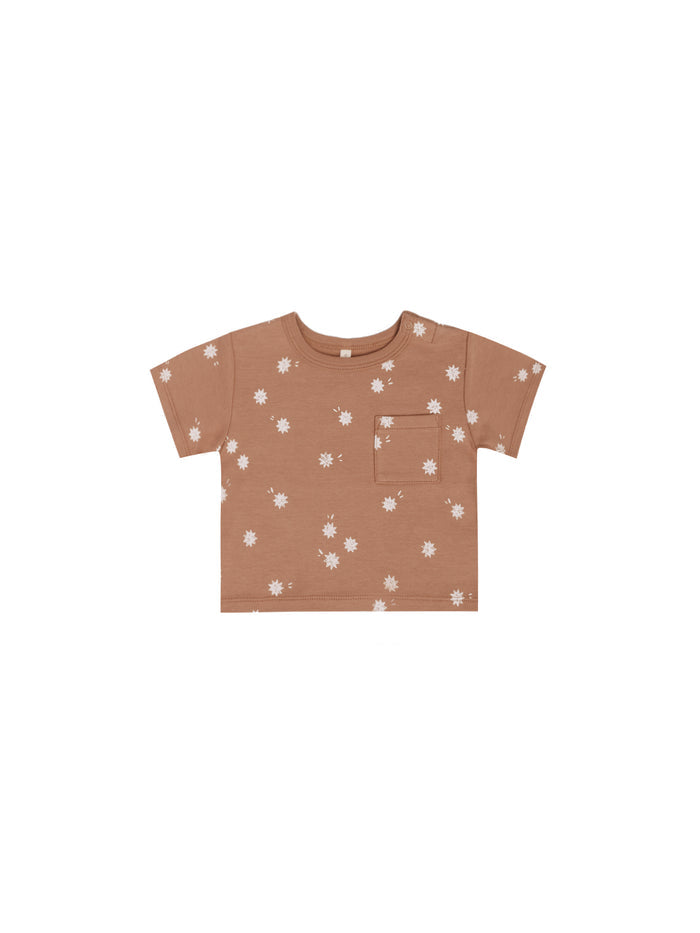 Quincy Mae Boxy Pocket Tee - Sunburst