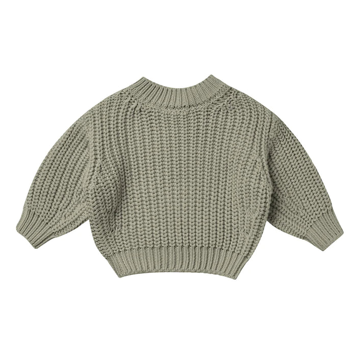 Quincy Mae Chunky Knit Sweater - Basil