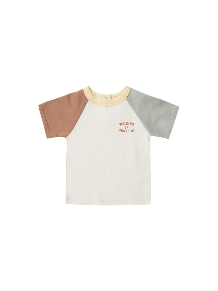 Quincy Mae Colour Block Raglan Tee - Colour Block