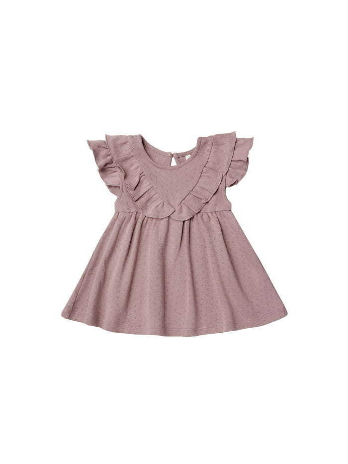 Quincy Mae Sleeveless Ruffle V Dress Set - Lilac