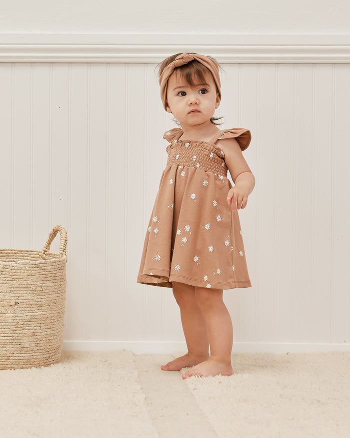 Quincy Mae Smocked Jersey Dress Set - Sunburst