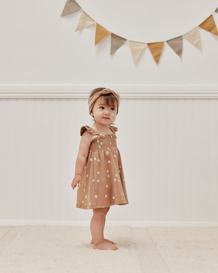 Quincy Mae Smocked Jersey Dress Set - Sunburst