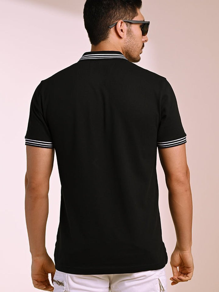 Raven Cotton Polo T-Shirt
