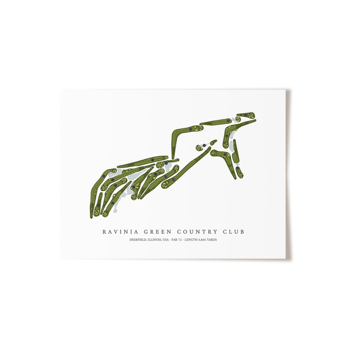 Ravinia Green Country Club | Golf Course Map | Unframed