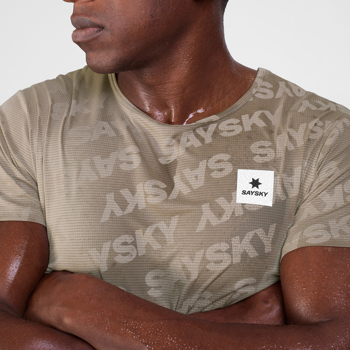 Saysky Reactive Flow T-shirt Dark Beige Logo 1070 SM25011