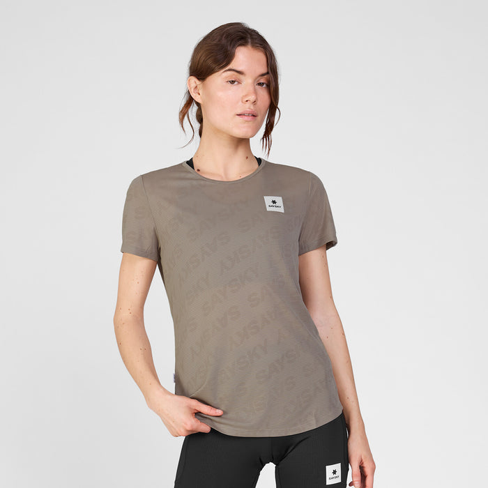 Saysky Reactive Flow T-shirt Dark Beige Logo 1070 SW25008