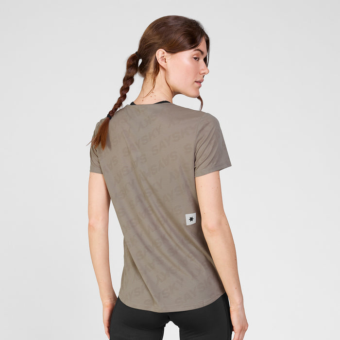 Saysky Reactive Flow T-shirt Dark Beige Logo 1070 SW25008