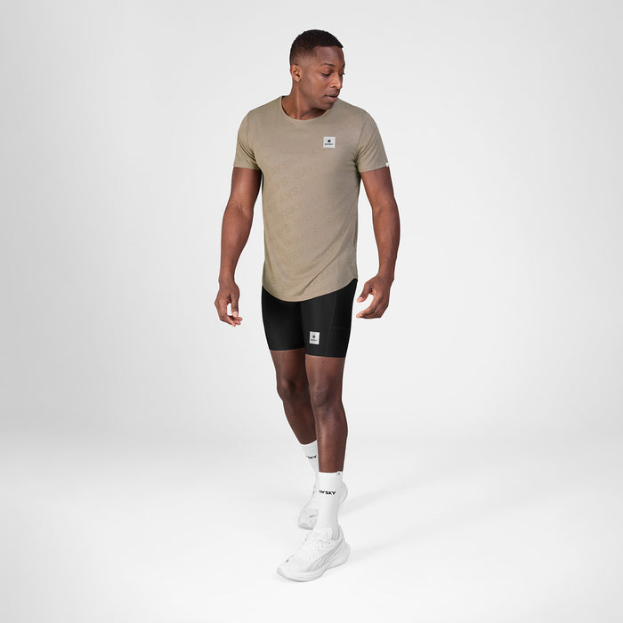 Saysky Reactive Flow T-shirt Dark Beige Logo 1070 SM25011