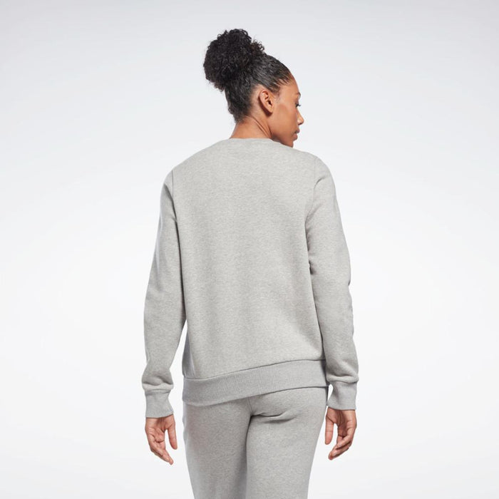 Reebok Apparel Women Reebok Identity Big Logo Fleece Crew Sweatshirt MEDIUM GREY HEATHER