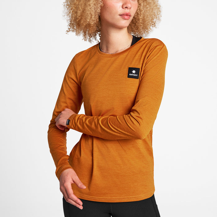 Saysky Reflective Logo Pace Long Sleeve Orange 4008 OWRLS20C4008